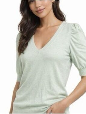 WHBM Mint Green V-neck